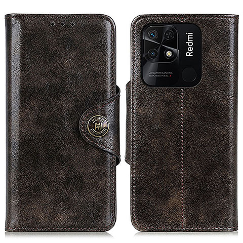 Funda de Cuero Cartera con Soporte Carcasa M12L para Xiaomi Redmi 10 India Bronze