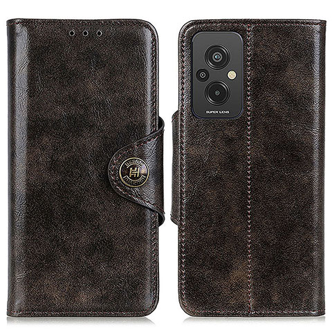 Funda de Cuero Cartera con Soporte Carcasa M12L para Xiaomi Redmi 11 Prime 4G Bronze