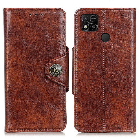 Funda de Cuero Cartera con Soporte Carcasa M12L para Xiaomi Redmi 9 India Marron