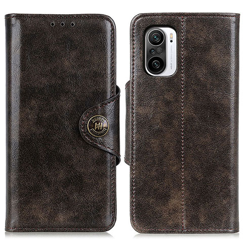 Funda de Cuero Cartera con Soporte Carcasa M12L para Xiaomi Redmi K40 Pro+ Plus 5G Bronze