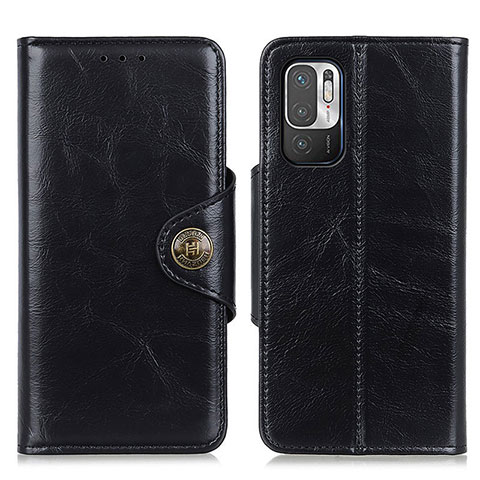 Funda de Cuero Cartera con Soporte Carcasa M12L para Xiaomi Redmi Note 10 5G Negro