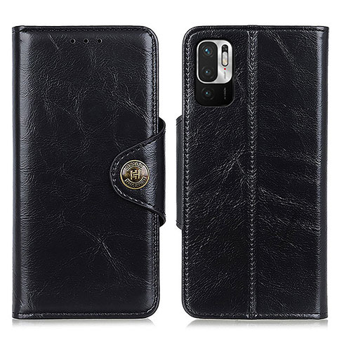 Funda de Cuero Cartera con Soporte Carcasa M12L para Xiaomi Redmi Note 10 JE 5G Negro