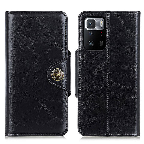 Funda de Cuero Cartera con Soporte Carcasa M12L para Xiaomi Redmi Note 10 Pro 5G Negro