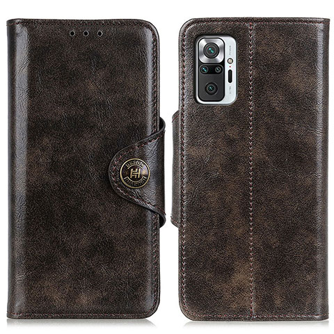 Funda de Cuero Cartera con Soporte Carcasa M12L para Xiaomi Redmi Note 10 Pro Max Bronze