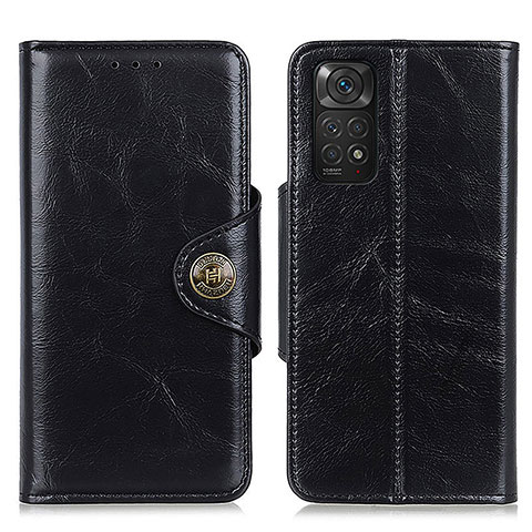 Funda de Cuero Cartera con Soporte Carcasa M12L para Xiaomi Redmi Note 11 4G (2022) Negro