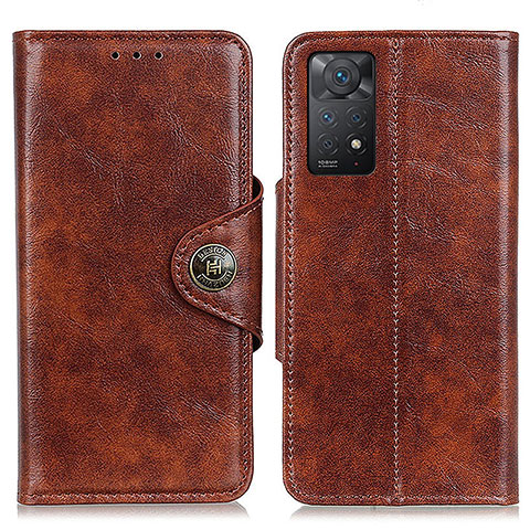 Funda de Cuero Cartera con Soporte Carcasa M12L para Xiaomi Redmi Note 11 Pro 5G Marron