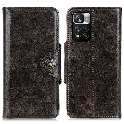 Funda de Cuero Cartera con Soporte Carcasa M12L para Xiaomi Redmi Note 11 Pro+ Plus 5G Bronze