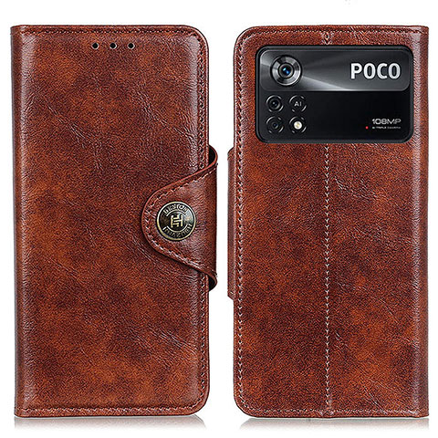 Funda de Cuero Cartera con Soporte Carcasa M12L para Xiaomi Redmi Note 11E Pro 5G Marron