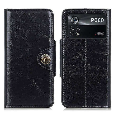 Funda de Cuero Cartera con Soporte Carcasa M12L para Xiaomi Redmi Note 11E Pro 5G Negro