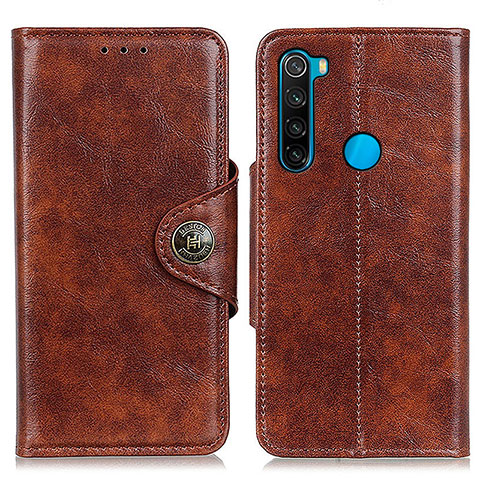 Funda de Cuero Cartera con Soporte Carcasa M12L para Xiaomi Redmi Note 8 (2021) Marron