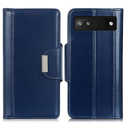 Funda de Cuero Cartera con Soporte Carcasa M13L para Google Pixel 6a 5G Azul