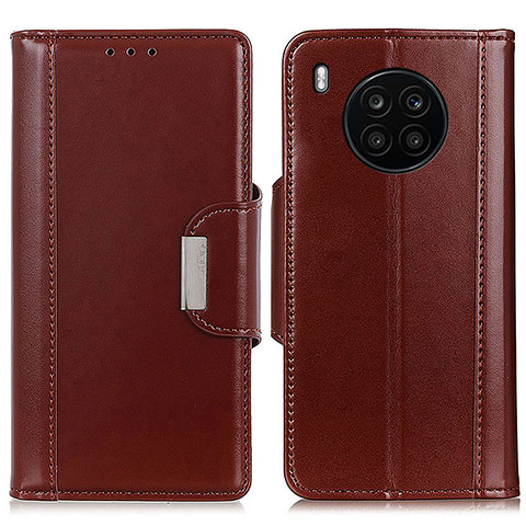 Funda de Cuero Cartera con Soporte Carcasa M13L para Huawei Honor 50 Lite Marron