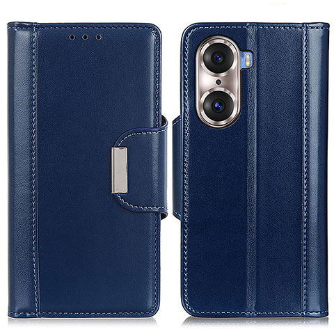 Funda de Cuero Cartera con Soporte Carcasa M13L para Huawei Honor 60 5G Azul