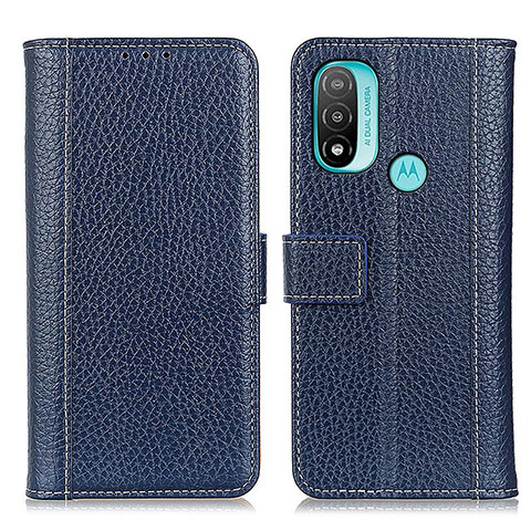 Funda de Cuero Cartera con Soporte Carcasa M13L para Motorola Moto E40 Azul