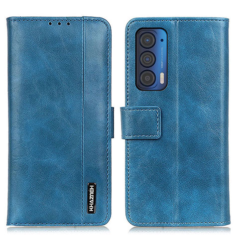 Funda de Cuero Cartera con Soporte Carcasa M13L para Motorola Moto Edge (2021) 5G Azul