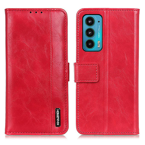 Funda de Cuero Cartera con Soporte Carcasa M13L para Motorola Moto Edge Lite 5G Rojo