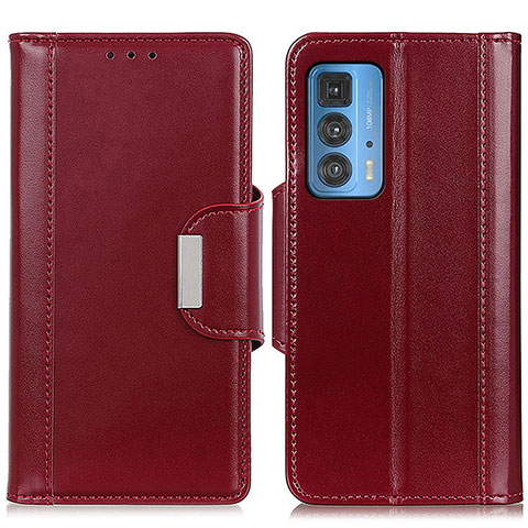 Funda de Cuero Cartera con Soporte Carcasa M13L para Motorola Moto Edge S Pro 5G Rojo