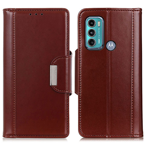 Funda de Cuero Cartera con Soporte Carcasa M13L para Motorola Moto G40 Fusion Marron