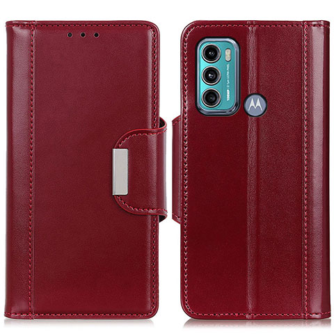 Funda de Cuero Cartera con Soporte Carcasa M13L para Motorola Moto G40 Fusion Rojo