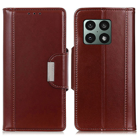 Funda de Cuero Cartera con Soporte Carcasa M13L para OnePlus 10 Pro 5G Marron