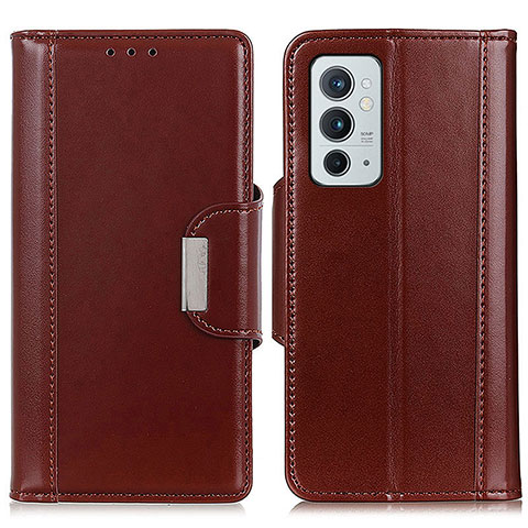 Funda de Cuero Cartera con Soporte Carcasa M13L para OnePlus 9RT 5G Marron