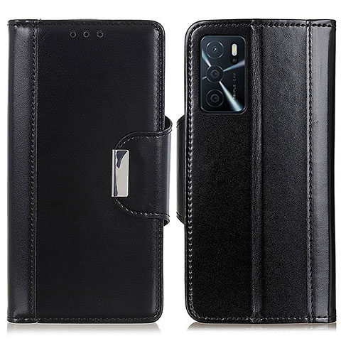 Funda de Cuero Cartera con Soporte Carcasa M13L para Oppo A16s Negro