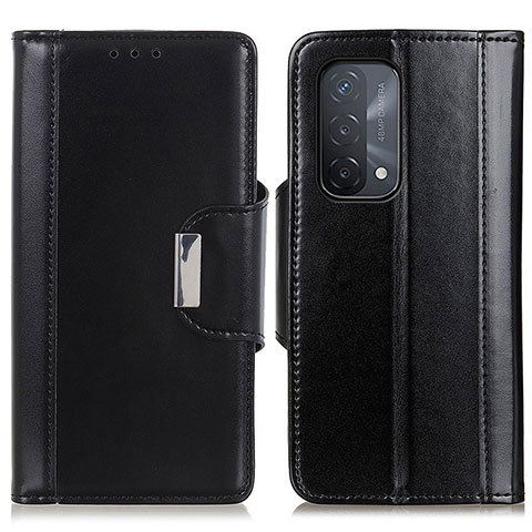 Funda de Cuero Cartera con Soporte Carcasa M13L para Oppo A54 5G Negro