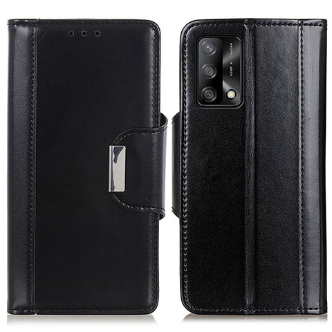 Funda de Cuero Cartera con Soporte Carcasa M13L para Oppo F19 Negro