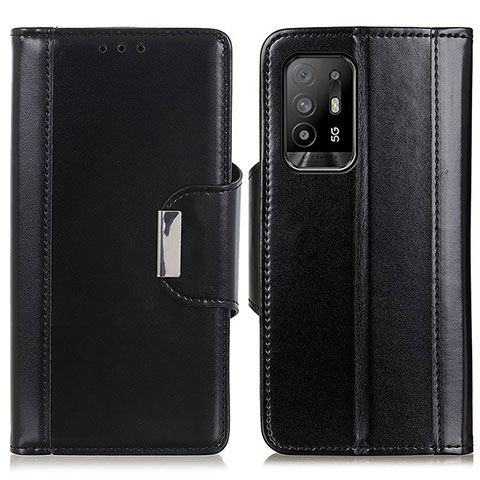 Funda de Cuero Cartera con Soporte Carcasa M13L para Oppo F19 Pro+ Plus 5G Negro