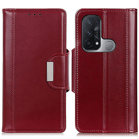 Funda de Cuero Cartera con Soporte Carcasa M13L para Oppo Reno5 A Rojo