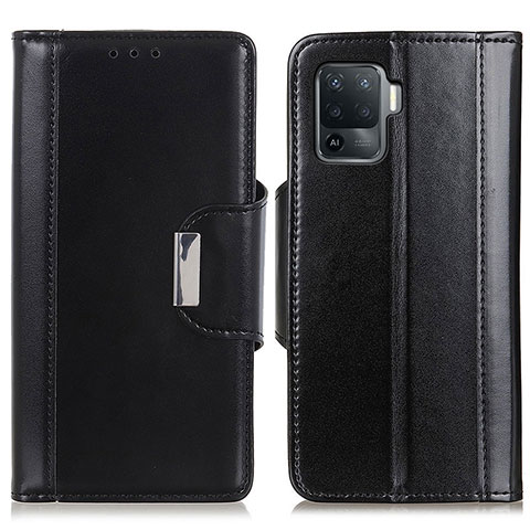 Funda de Cuero Cartera con Soporte Carcasa M13L para Oppo Reno5 F Negro