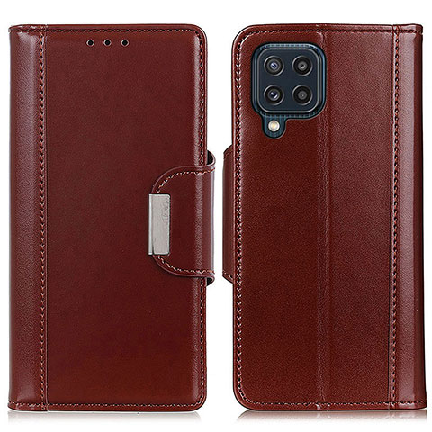 Funda de Cuero Cartera con Soporte Carcasa M13L para Samsung Galaxy M32 4G Marron