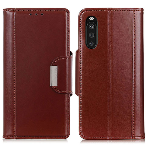 Funda de Cuero Cartera con Soporte Carcasa M13L para Sony Xperia 10 III Lite Marron