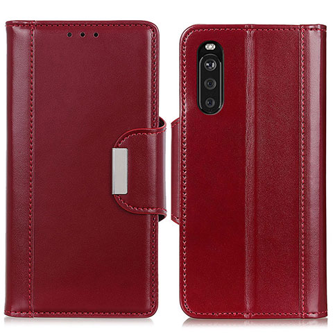 Funda de Cuero Cartera con Soporte Carcasa M13L para Sony Xperia 10 III Lite Rojo