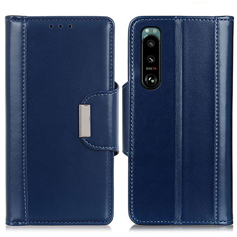 Funda de Cuero Cartera con Soporte Carcasa M13L para Sony Xperia 5 III SO-53B Azul