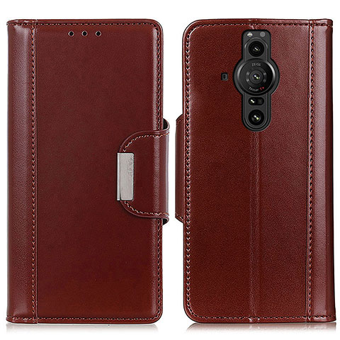 Funda de Cuero Cartera con Soporte Carcasa M13L para Sony Xperia PRO-I Marron