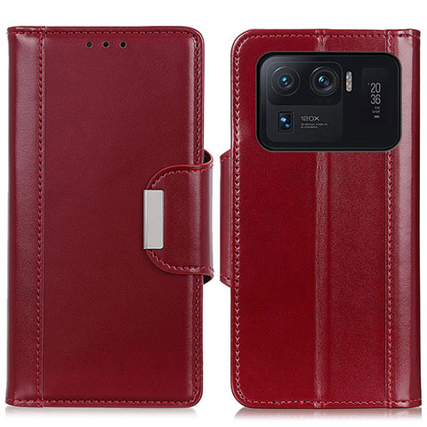 Funda de Cuero Cartera con Soporte Carcasa M13L para Xiaomi Mi 11 Ultra 5G Rojo