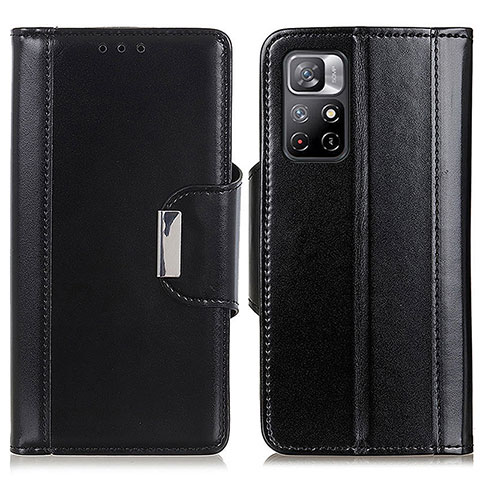 Funda de Cuero Cartera con Soporte Carcasa M13L para Xiaomi Poco M4 Pro 5G Negro