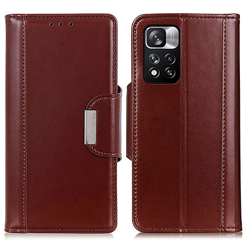 Funda de Cuero Cartera con Soporte Carcasa M13L para Xiaomi Poco X4 NFC Marron