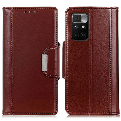 Funda de Cuero Cartera con Soporte Carcasa M13L para Xiaomi Redmi 10 (2022) Marron