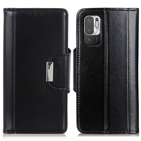 Funda de Cuero Cartera con Soporte Carcasa M13L para Xiaomi Redmi Note 10 5G Negro