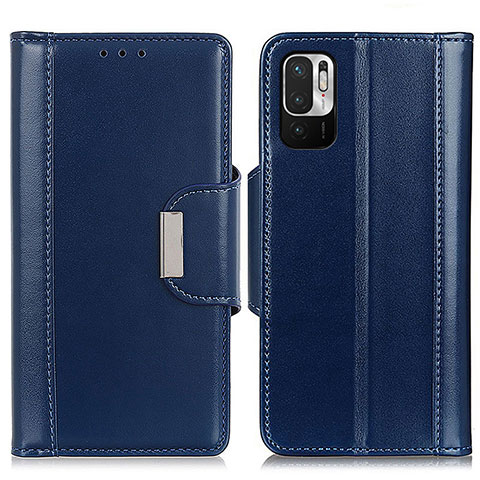 Funda de Cuero Cartera con Soporte Carcasa M13L para Xiaomi Redmi Note 10 JE 5G Azul