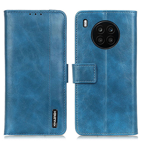 Funda de Cuero Cartera con Soporte Carcasa M14L para Huawei Nova 8i Azul