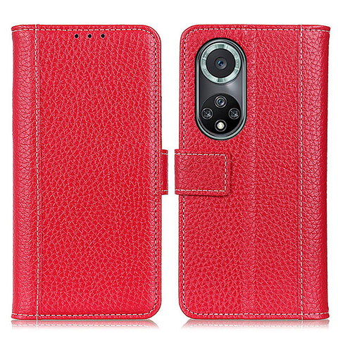 Funda de Cuero Cartera con Soporte Carcasa M14L para Huawei Nova 9 Pro Rojo