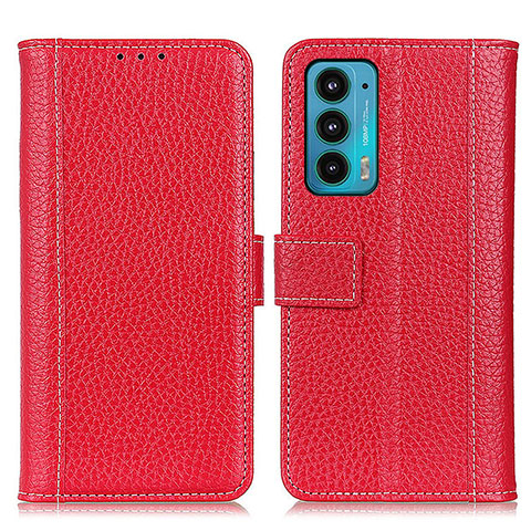 Funda de Cuero Cartera con Soporte Carcasa M14L para Motorola Moto Edge 20 5G Rojo