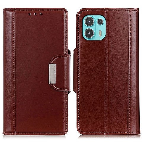 Funda de Cuero Cartera con Soporte Carcasa M14L para Motorola Moto Edge 20 Lite 5G Marron