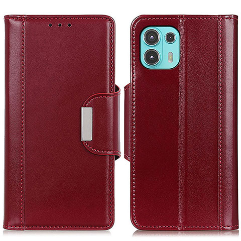 Funda de Cuero Cartera con Soporte Carcasa M14L para Motorola Moto Edge 20 Lite 5G Rojo