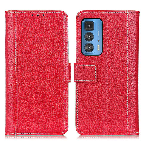 Funda de Cuero Cartera con Soporte Carcasa M14L para Motorola Moto Edge S Pro 5G Rojo