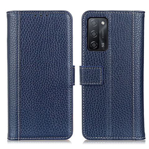 Funda de Cuero Cartera con Soporte Carcasa M14L para Oppo A53s 5G Azul