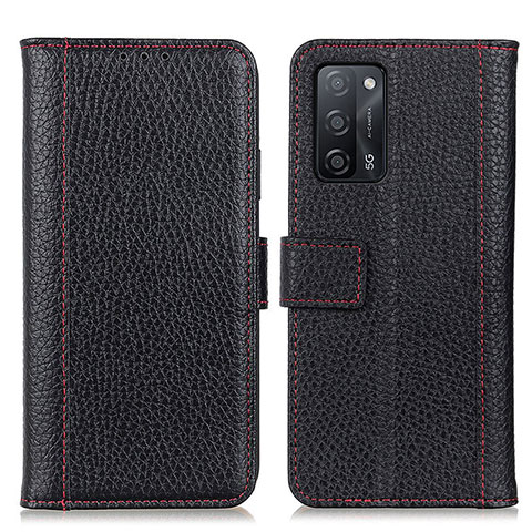 Funda de Cuero Cartera con Soporte Carcasa M14L para Oppo A53s 5G Negro